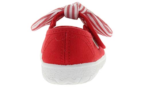 victoria Plano VICTORIA MERDECITA OJALÁ Lona con Lazo DE Rayas EXTRAÍBLE Y Cierre DE Tira ADHERENTE 105110-KIDS para Unisex-niños Rojo 19