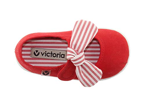 victoria Plano VICTORIA MERDECITA OJALÁ Lona con Lazo DE Rayas EXTRAÍBLE Y Cierre DE Tira ADHERENTE 105110-KIDS para Unisex-niños Rojo 19