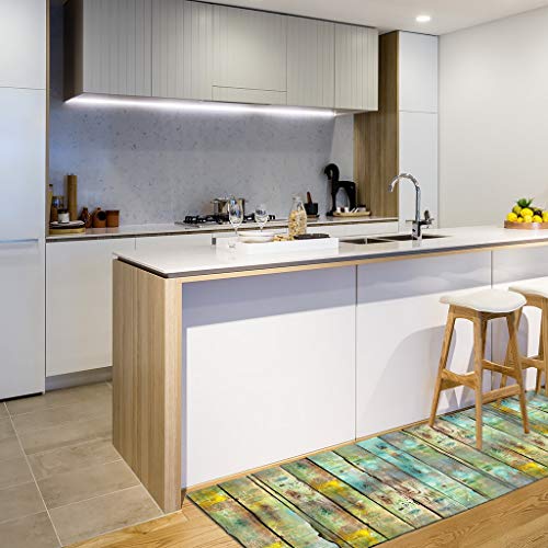 Vilber Gran Chef Wood Alfombra, Vinilo, Multicolor, 50x120x0.2cm