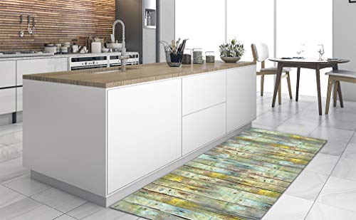 Vilber Gran Chef Wood Alfombra, Vinilo, Multicolor, 50x120x0.2cm