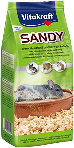 Vitakraft - Sandy, Arena Higiénica para el Baño Diario de Las Chinchillas - 1 kg