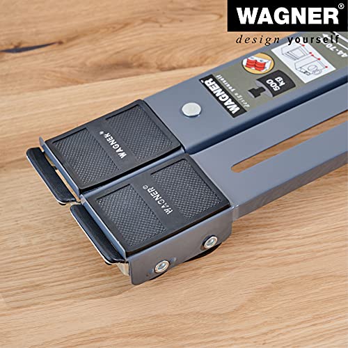 Wagner Plataforma de Carga MM 1199 - 45-70 cm - Ajustable, Frenos - para el Transporte de Mercancías de Diferentes Tamaños, 500 kg de Capacidad de Carga, Resistente, Carga Protegida - 20119901