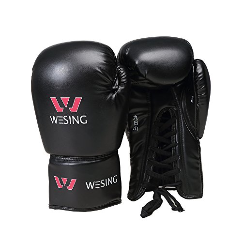 Wesing Guantes de Boxeo con Cordones Entrenamiento Boxing Fight Guantes punzonadores