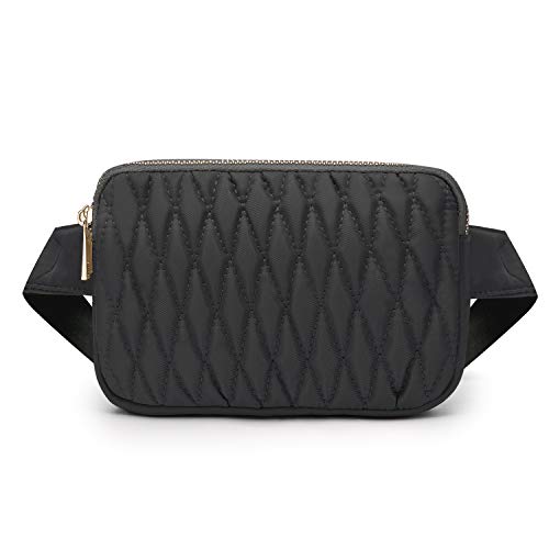 Wind Took Mini Riñonera Mujer Moda Bolsa de Cintura Mujer Elegante Impermeable Riñonera Moda con Correa Ajustable para Viaje Trabajo Fiesta 18x4x12CM Gris
