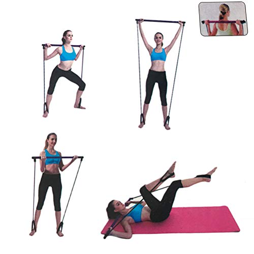 Woorea Pilates Barra de tonificación Ejercicio Gimnasio en casa Yoga Gimnasio Cuerpo Entrenamiento Cuerpo Resistencia Abdominal Bandas Tirador de Cuerda