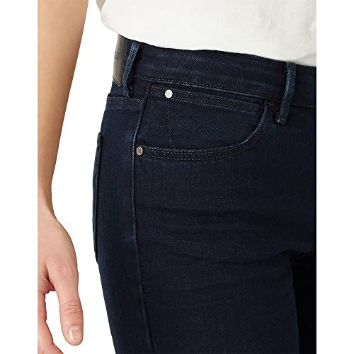 Wrangler Recto Resistente, Azul y Negro, 38W x 34L para Mujer