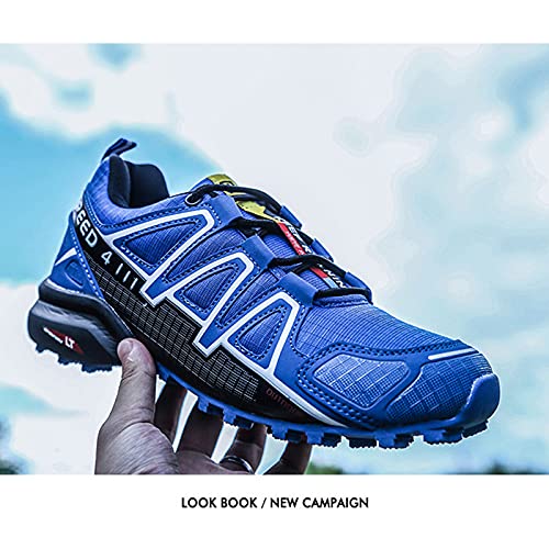 WYUKN Calzado de Ciclismo Hombre, Zapatillas De Ciclismo MTB para Hombres Y Mujeres Zapatillas Deportivas para Bicicleta Al Aire Libre,blackyellow-41EU