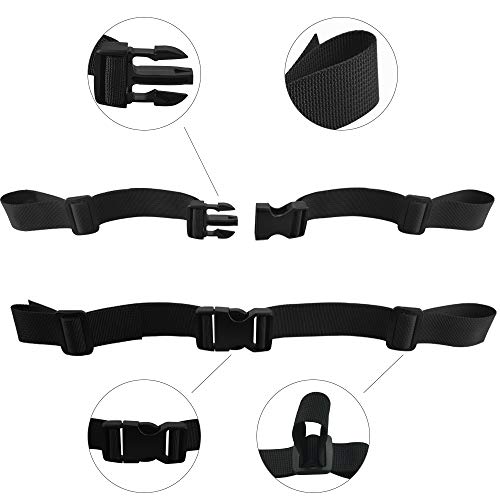 XAVSWRDE 2 Pcs Correa para el Pecho Ajustable Correa para Mochila de Material PP y POM Correa Pecho para Fijar la Mochila Correa Pecho Mochila con Hebilla para Senderismo Montañanismo correr (Negro)