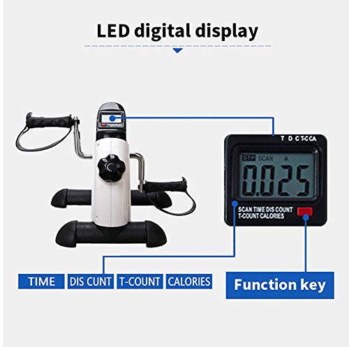 Yajun Mini Bicicleta Estática Pantalla LCD Máquina De Entrenamiento De Piernas Stepper Climber Twist Fitness Caminadora Adelgazante Spinning Home Bike Indoor White