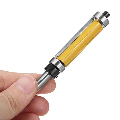 Yakamoz 1/4 vástago Roulement Flush Guarnición broca para rebajador de vertedor le Travail du Bois Jaune