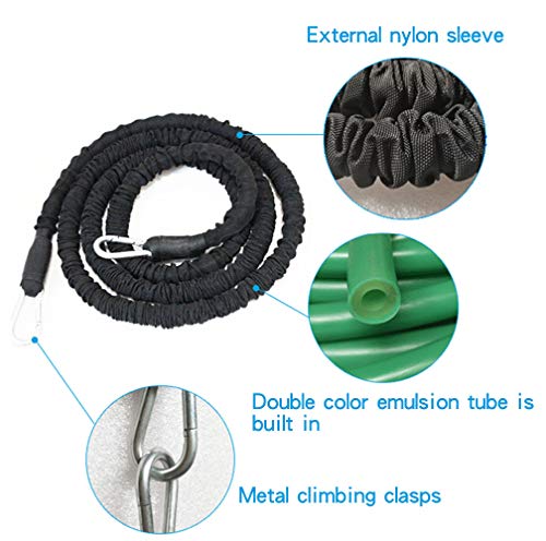 YNXing RCuerda de Entrenamiento de Resistencia Fuerza Explosiva Rebote Entrenamiento Físico Cuerda de Resistencia Que Mejora la Velocidad, La Resistencia y La Fuerza (Conjunto de 5 Metros)