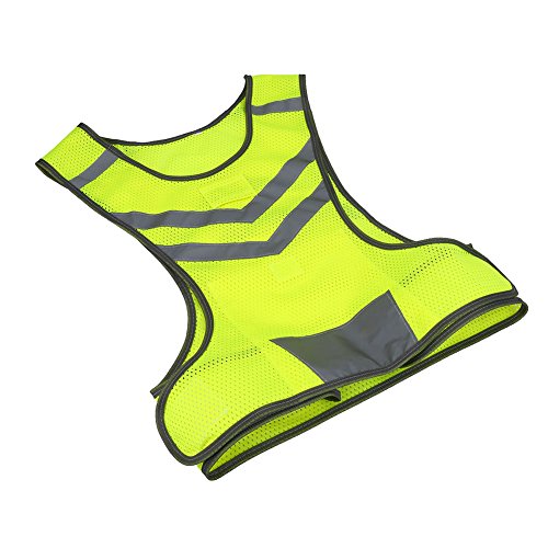 Yosoo Health Gear Chaleco Reflectante para Correr, Chaleco Reflectante de Seguridad Ajustable para Correr o Andar en Bicicleta, Equipo para Hombres o Mujeres para Trotar, Andar en Bicicleta, Caminar