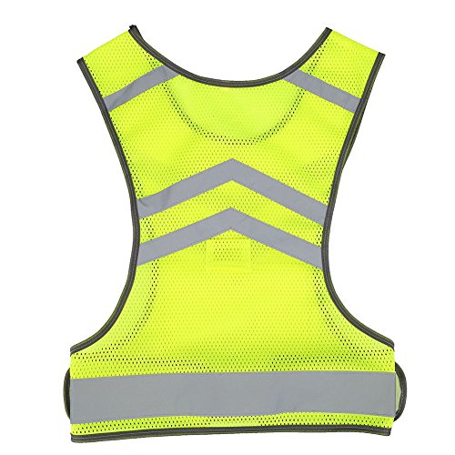 Yosoo Health Gear Chaleco Reflectante para Correr, Chaleco Reflectante de Seguridad Ajustable para Correr o Andar en Bicicleta, Equipo para Hombres o Mujeres para Trotar, Andar en Bicicleta, Caminar