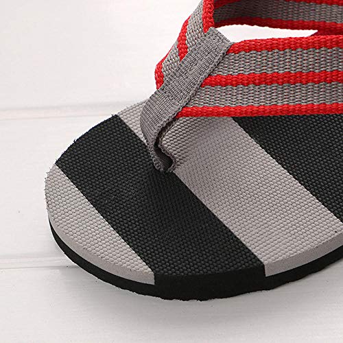 Zapatillas Casa Chanclas Sandalias Sandalias De Hombre Zapatillas De Hombre A Rayas Chanclas Zapatos Al Aire Libre-Blue_40