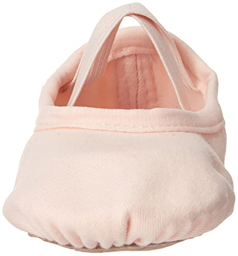 Zapatillas de Danza para niñas Zapatos de Ballet Lona elástica con Suela de Cuero Dividido Negro marrón Rosa Talla 26