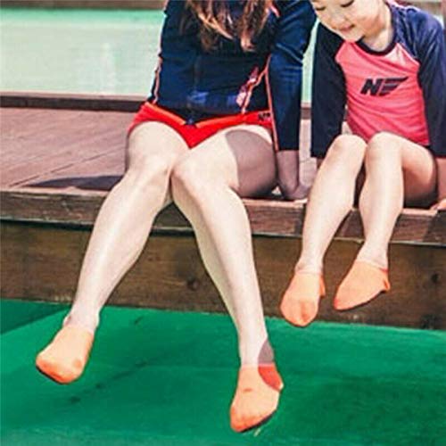 Zapatillas de Deporte acuático BOOLAVARD Barefoot Calcetines de Yoga Aqua de Secado rápido para Hombres, Mujeres y niños (S - 36-37 EU, Naranja)