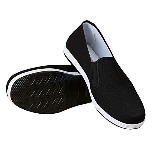 Zapatillas de Estilo Chino Kung Fu Artes Marciales Zapatos Tai Chi Suela de Goma Unisex Negro Tamaño EU 41