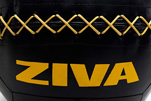 ZIVA Performance Wall Ball 8 Kg Bola de Pared, Unisex Adulto, Negro/Amarillo, Talla única