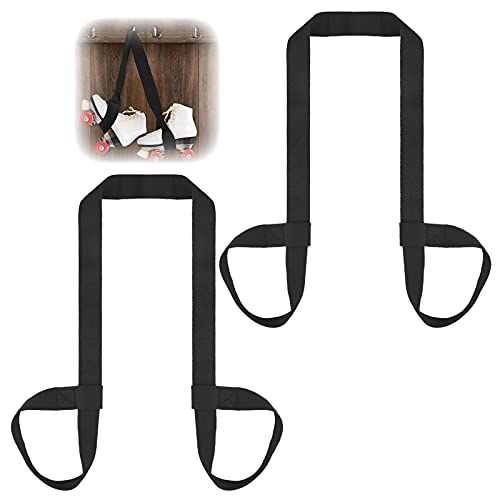 2 Piezas Yoga Cinturon Yoga Correa Correas de Patines Correa de Transporte Ajustable de Patines Botas de Skate Correa de Hombro de Skate Yoga Mat Sling para Accesorios de Estera de Yoga Black
