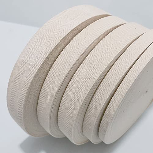 50m Cinta de Espiga Algodón,2.5cm de Ancho de Cinta de Sarga para Coser Bricolaje Artesanal Envoltura de Regalos Accesorios de Ropa de Embalaje