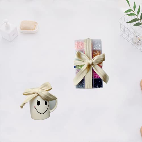 50m Cinta de Espiga Algodón,2.5cm de Ancho de Cinta de Sarga para Coser Bricolaje Artesanal Envoltura de Regalos Accesorios de Ropa de Embalaje