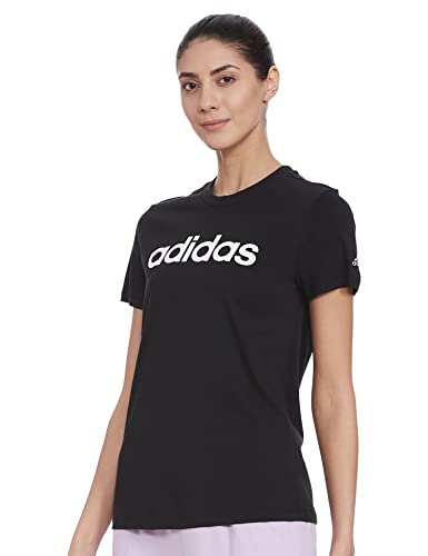 adidas GL0769 W Lin T T-Shirt Womens Black/White M