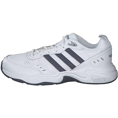 Adidas Strutter, Zapatillas Deportivas Fitness y Ejercicio Hombre, Blanc Bleu Foncã Argent Mat, 45 1/3 EU