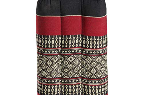 ANADEO YogaProducts Standard - Cojín de Yoga y Meditación Estándar Zafu - Kapok de Alta Densidad 100% Natural - Comodidad y Firmeza - Estabilidad del Asiento - Rojo Negro - X1