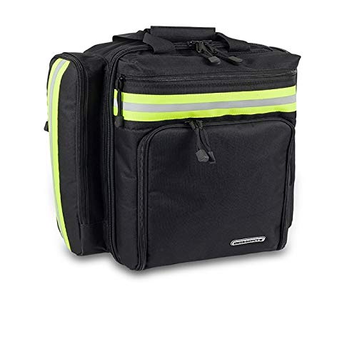 Elite Bags, EMS, Mochila de emergencias rescate, Media capacidad, Cubre-mochila de poliéster, Negro