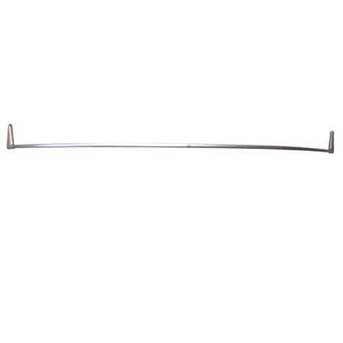 Erica Barras para Cortinas de Ducha Curvadas de 140x140cm, Barra para Fijar a la Pared de la Bañera, sin Fijación al Techo, Revestimiento de Plástico Plateado Mate Libre de PVC, 100% Inoxidable