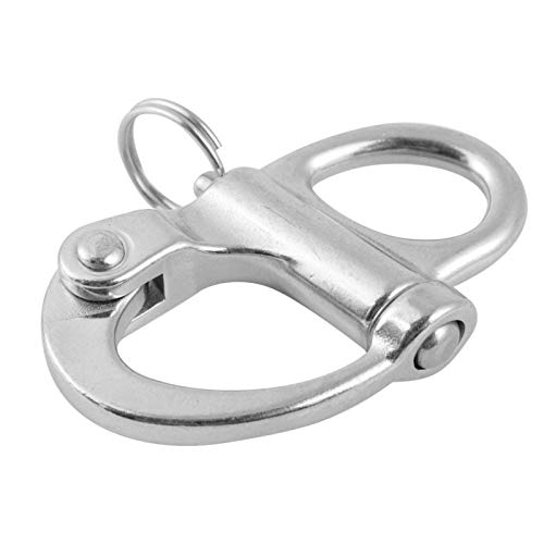 Grillete Fijo de Aparejo para Barcos, liberación rápida de Acero Inoxidable para Barcos con Anillos Redondos para Herramienta Fija para Barcos(10 * 35mm)