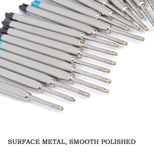 JAOMON Juego de Recambio de 30 Piezas de Bolígrafo Parker Para Recambios de Bolígrafos Parker Recambios Parker negro y Azul Para Bolígrafo de Repuesto Parker Ballpen