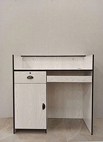 Mesa de Oficina Mostradores para Tiendas o Recepción Mueble Madera Blanco