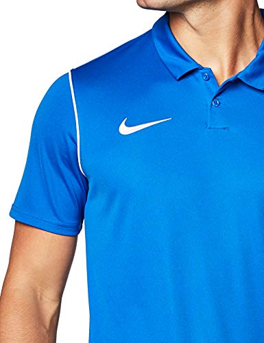 NIKE Dri-Fit Park Short Sleeve Polo, Hombre, Royal Blue/White/White, L