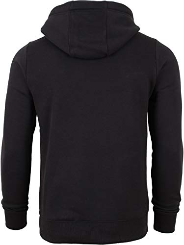 riverso RIVLinus – Sudadera con Capucha para Hombre, Bolsillo Tipo Canguro, Corte Normal, Monocolor, algodón, Gris, marrón, Verde, Rojo, Azul, Negro - Negro (24000) L