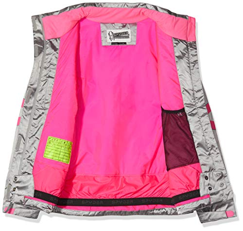 SPYDER Podium Chaqueta De Esquí, Niñas, Silver, 14