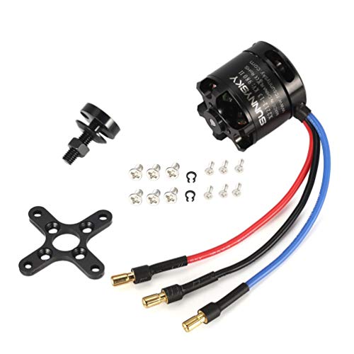 SWEEPID SUNNYSKY X2212 980KV II 2-4S motor sin escobillas, eje corto para RC 400-800 g de ala fija Quad-Hexa Copter Multicopter DJI F450 F550, color negro