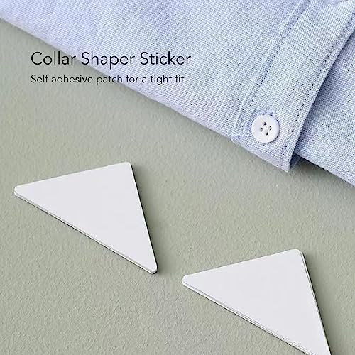 100 UNIDS Collar Soporte Pegatina Collar Estante de Estancia Etiqueta Vestido de Cinta de Tela Collar Anti Warping Edge Shaper No Collar Permanece Shaper Auto Adhesivo Triangular