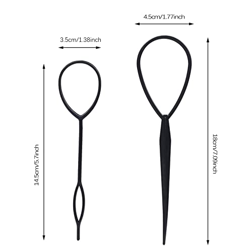 2 Piezas Herramienta para trenzar y hacer coletas,Trenza cola de caballo máquina de herramienta de trenzado,Accesorios de peluquería para estilismo del cabello