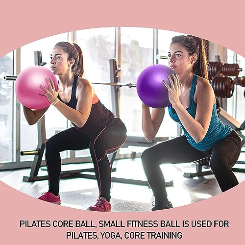 2 Piezas Pelota de Pilates para Yoga, Barra, Entrenamiento y Terapia Física, Mejora el Equilibrio, Fuerza de Núcleo, Dolor de Espalda y Postura, 25CM