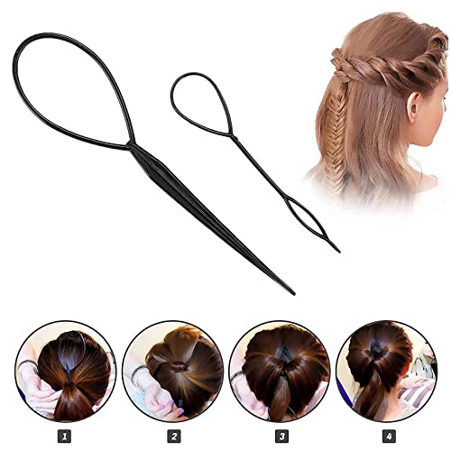 25pcs Accesorios de Peinado, peinados utensilios,Herramientas Accesorios Hacedor Braid Cabello Trenzado Peinado Clip Herramientas para Diseño de Espuma para Niñas Mujeres con pelo DIY