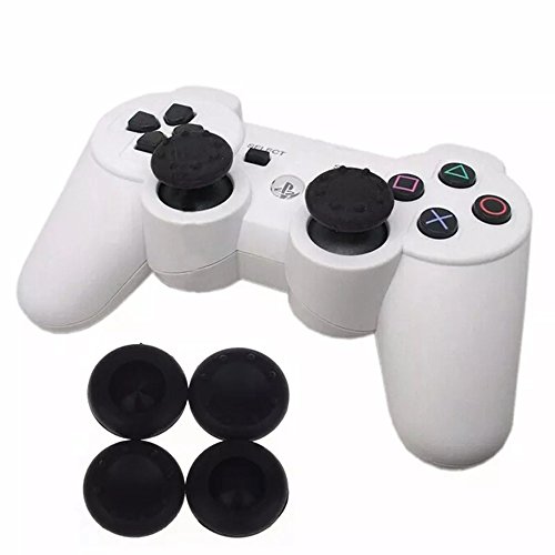 4 Fundas de Goma para el Mando DualShock, Joystick PS4, Xbox One, en Negro, REY