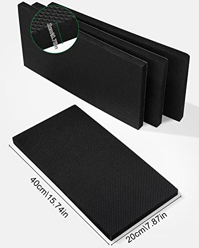 4 Protectores Pared de Garaje Autoadhesivos, 40 x 20 x 2cm para Columnas, Puertas de Coche y Parachoques, Protección contra Impactos, Negro