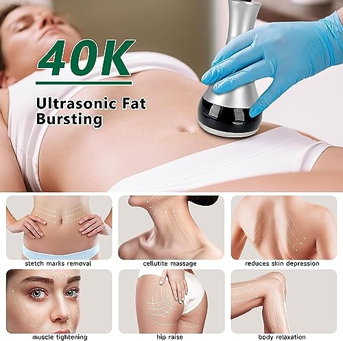 40K Máquina de adelgazamiento,3 en 1 Máquina de belleza,3 en 1 Máquina Instrumento Cuerpo, RF Facial Máquina Cosmética Para Reafirmar y Modelar