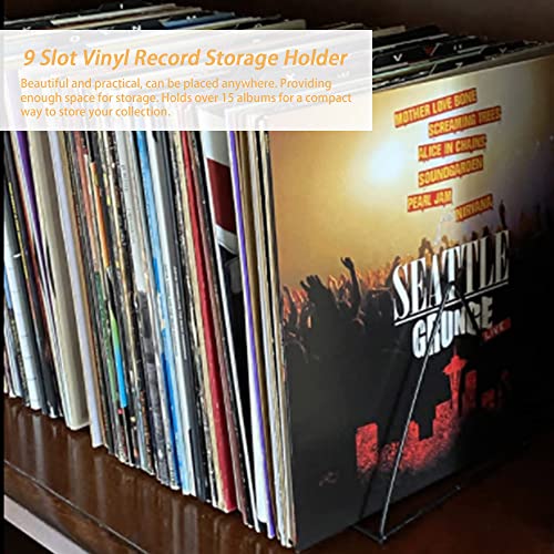 AFASOES 2 Pcs Soporte Vinilos Metal Estantería Vinilos LP Soporte de Archivos Triángulo Soporte de Almacenamiento para Almanecer Discos de Vinilo Revistas y Libros para Estante o sobre un Escritorio