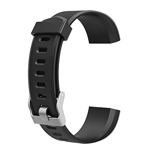 AGZHU Correas de repuesto, correas ajustables, coloridas correas de repuesto para reloj inteligente ID115Plus HR, Negro, Taille unique