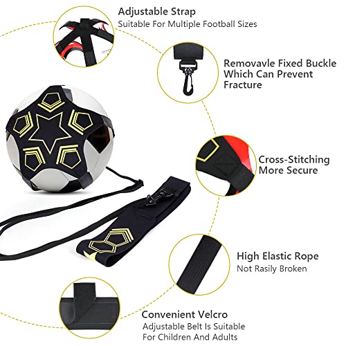 Ainiv Cinturón de Entrenamiento de Fútbol, 5 Garras Fútbol/Voleibol/Rugby Kick Throw Trainer, Solo Practice Training Aids para Niños Adulto, para Pelotas de Tamaño 3 4 5, Cinturón Ajustable