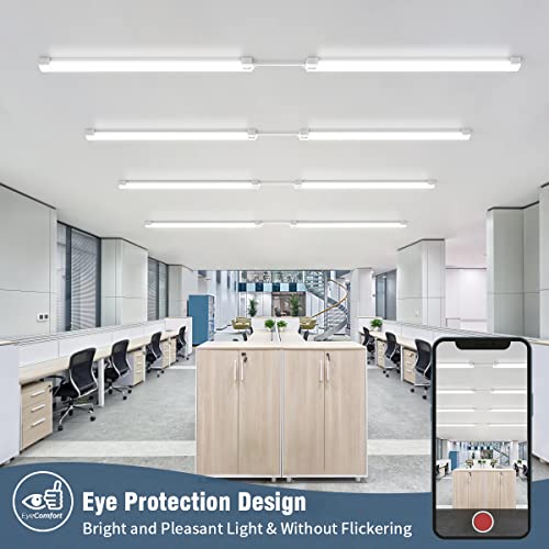 Airand Barra Led 150cm x2 Tubo Led Fluorescente 45W 4500LM Regleta Led Lamparas de Techo Impermeable IP66 Plafon Led para Garaje Cocina Baño Oficina Interior Exterior Iluminacion Blanco Neutro 4000K