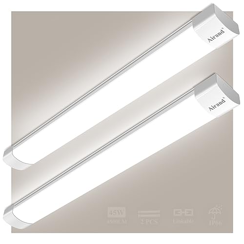 Airand Barra Led 150cm x2 Tubo Led Fluorescente 45W 4500LM Regleta Led Lamparas de Techo Impermeable IP66 Plafon Led para Garaje Cocina Baño Oficina Interior Exterior Iluminacion Blanco Neutro 4000K