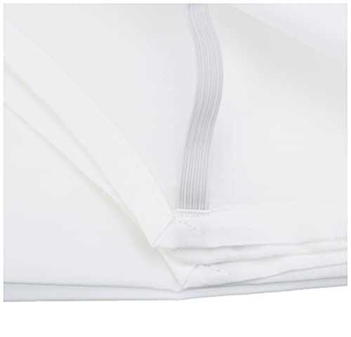 Akros 40210 - Sábana de Poliéster con 4 gomas elásticas, M (131 x 58 cm), Blanca